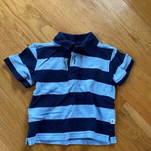 Striped Kids Polo Shirt - Blue